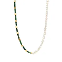 nialaya jewelry collier à perles - vert