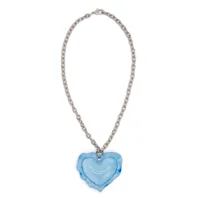 nina ricci collier à pendentif cushion heart - bleu