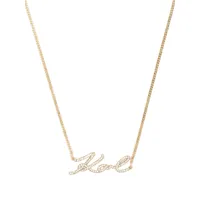 karl lagerfeld collier à pendentif k signature - or