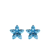 marni boucles d'oreilles à fleurs pendentes - bleu