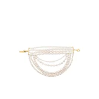 moschino bracelet serti de perles artificielles - blanc