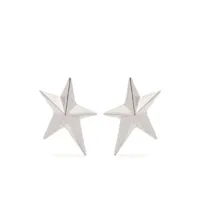 mugler puces d'oreilles à design d'étoile - argent