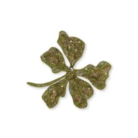 alberta ferretti broche fleur à perles - vert