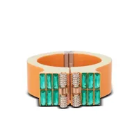 balmain bracelet à ornements strassés - orange