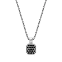 nialaya jewelry collier à pendentif carré - argent