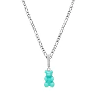 nialaya jewelry collier à pendentif gummy bear - bleu