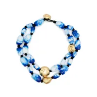 bimba y lola collier à détails de perles - bleu