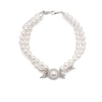 shushu/tong collier à pendentif serti de perles - tons neutres