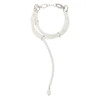 atu body couture collier en chaîne à perles - blanc