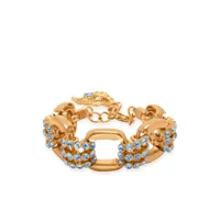 oscar de la renta pavé-crystal link bracelet - bleu