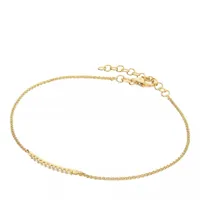 diamondline bijouterie, bracelet 375 10 diamonds total approx. 0,10 ct. h- en gold - pour dames