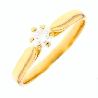 solitaire diamant 0.25 carat en or jaune 2.58g