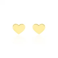 boucles d'oreilles puces aricia coeur or jaune