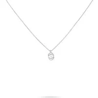 collier nid amour or blanc diamant