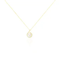 collier lucinda or jaune perle de culture et oxyde de zirconium