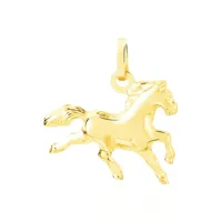 pendentif egide cheval or jaune