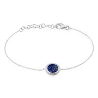 bracelet argent zea lapis lazulis