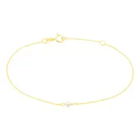 bracelet or jaune gentiane perle
