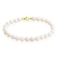 bracelet clementia or jaune perle de culture