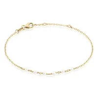 bracelet plaquã© or jaune aglaya perles d'imitation