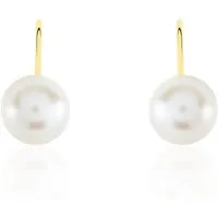 boucles d'oreilles pendantes akoya or jaune perle de culture d'akoya