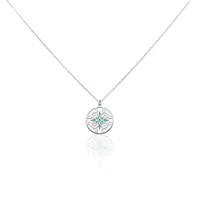 collier krysia argent blanc email turquoise