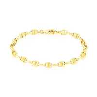 bracelet carlo maille marine ronde or jaune