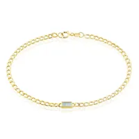 bracelet chain or jaune topaze