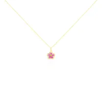 collier syna fleur or jaune