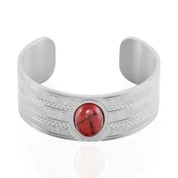 bracelet jonc imagine segolene acier blanc pierre de synthese