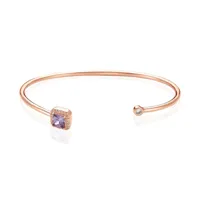 bracelet jonc purple mood argent rose oxyde de zirconium