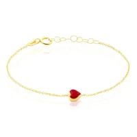 bracelet coralie coeur or jaune