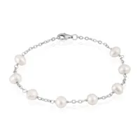bracelet corentina argent blanc perle de culture