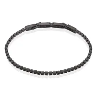 bracelet malmo acier noir oxyde de zirconium