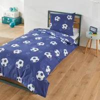 parure de lit en coton taie carrée blue goal