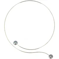collier ras de cou argent 2 perles de culture 11 mm - classics - gris
