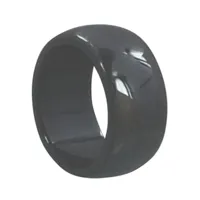 bague anneau large d'hématite - 10 mm - taille 50