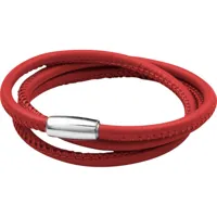 bracelet amore & baci b2803 - bracelet tissu rouge argent femme