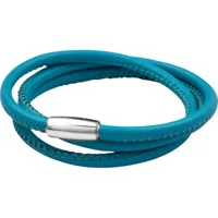 bracelet amore & baci b2810 - bracelet tissu bleu argent femme