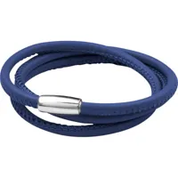 bracelet amore & baci b2813 - bracelet tissu bleu argent femme