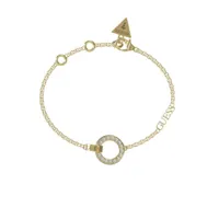 bracelet femme jubb03162jwygs circle lights acier doré - guess bijoux
