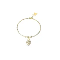 bracelet femme heart cage acier doré jubb03100jwygs - guess bijoux