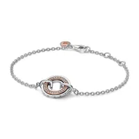 bracelet femme 582741c01 argent, doré rose - pandora