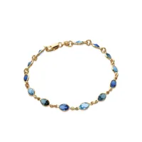 bracelet femme plaqué or cristal serti clos - yvv0vzzv