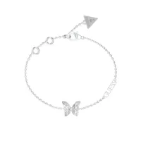 bracelet chrysalis acier rhodié papillon pavé de zircons cubiques