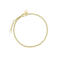bracelet rosefield "flat curb bracelet gold" - jbfcg-j597