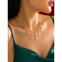 colliers étoile or chaînes métalliques bijoux femme