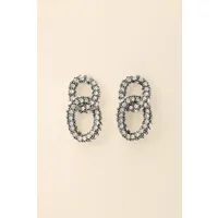 maxi boucles d'oreilles maillonsà strass | my jewellery