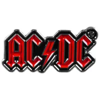 pins rock à gogo ac/dc - red on black logo