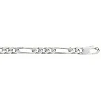 bracelet en argent chaîne maille figaro 1+3 largeur 5mm et longueur 21cm